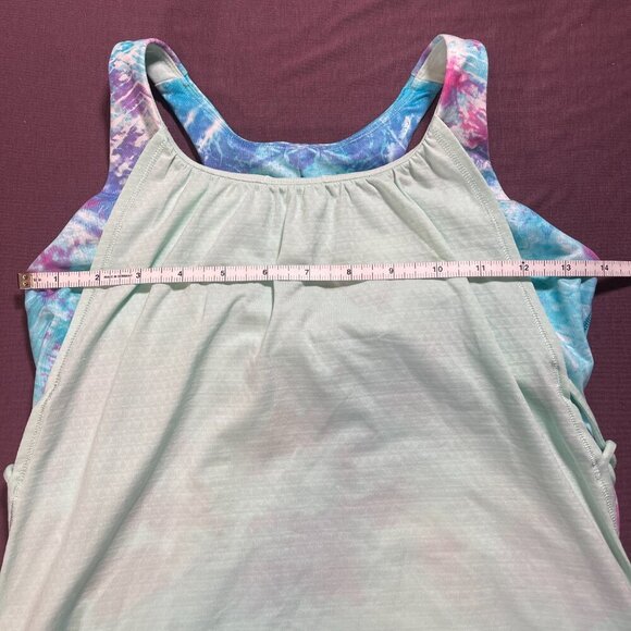 Ivivva (Lululemon) Girl’s Athletic Tank Top in Mint/Blue/Purple- size 14 - Picture 2 of 8